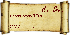 Csada Szebáld névjegykártya